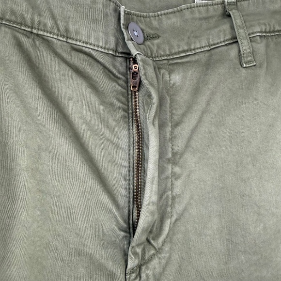AG Adriano Goldschmied Mens Wanderer Olive Green Slim Trouser Shorts 33R - Picture 11 of 14